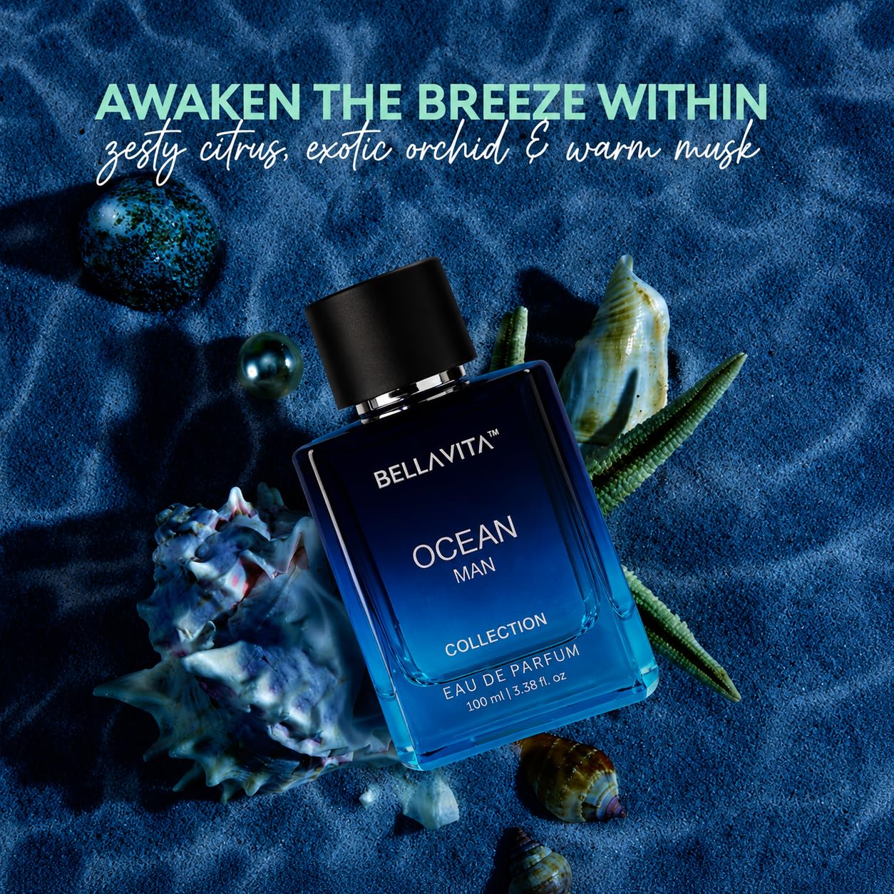 Bella Vita Luxury Men Ocean Aquatic Eau De Parfum With Marine, Orchid & Musk|Long Lasting Fresh Citrusy & Woody Edp Fragrance Scent Liquid Perfume,100 Ml 1