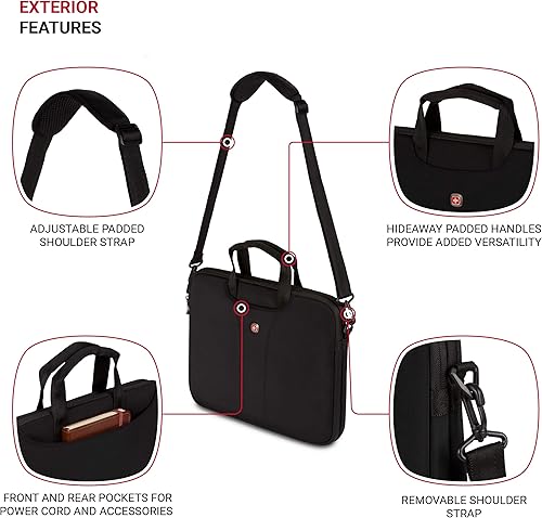 Miniatura 3 de Wenger Equipaje Slimcase Legacy, Negro -, Legacy 14.1" Ultra Computer Slimcase Negro maletín para computadora