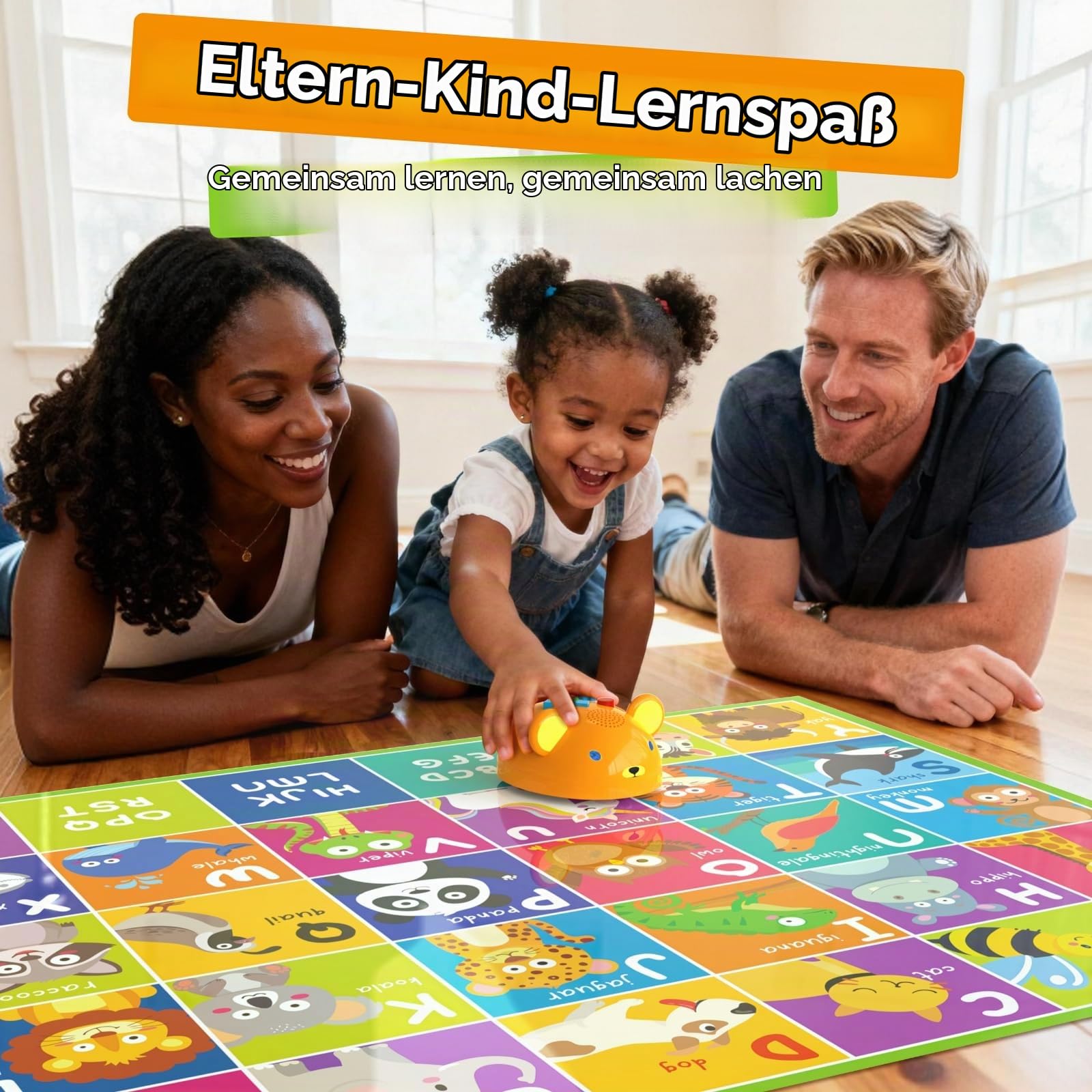 Apitor Robot Bear, Programmierroboter für Kinder ab 3 Jahre, Bildschirmfreies Erstes Coding-Spielzeug mit 7 Tasten, Lernroboter mit interaktiven Lichtern/Sounds, STEM Geschenk für Jungen & Mädchen