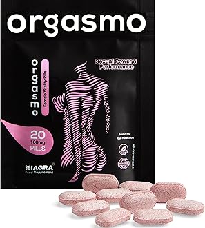 ORGASMO ™ 20 Pink Pills | 100mg | Women's Vegan Sexual Libido Enhancer | Unlock Your Passion with this Potent Natural Intimacy Support | Made in UK.