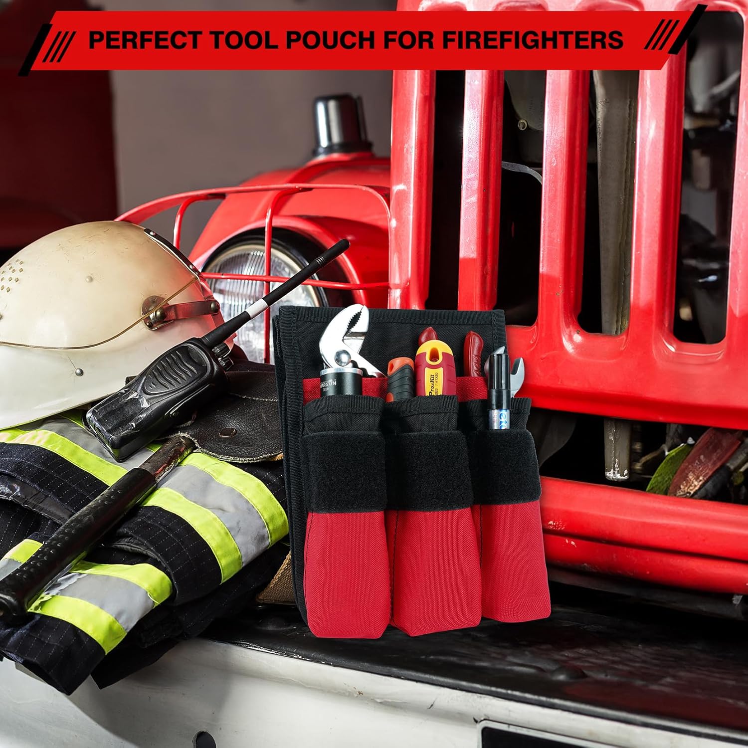 MELOTOUGH 7-Pocket Firefighter Tool Pouch with Carry Trinidad and