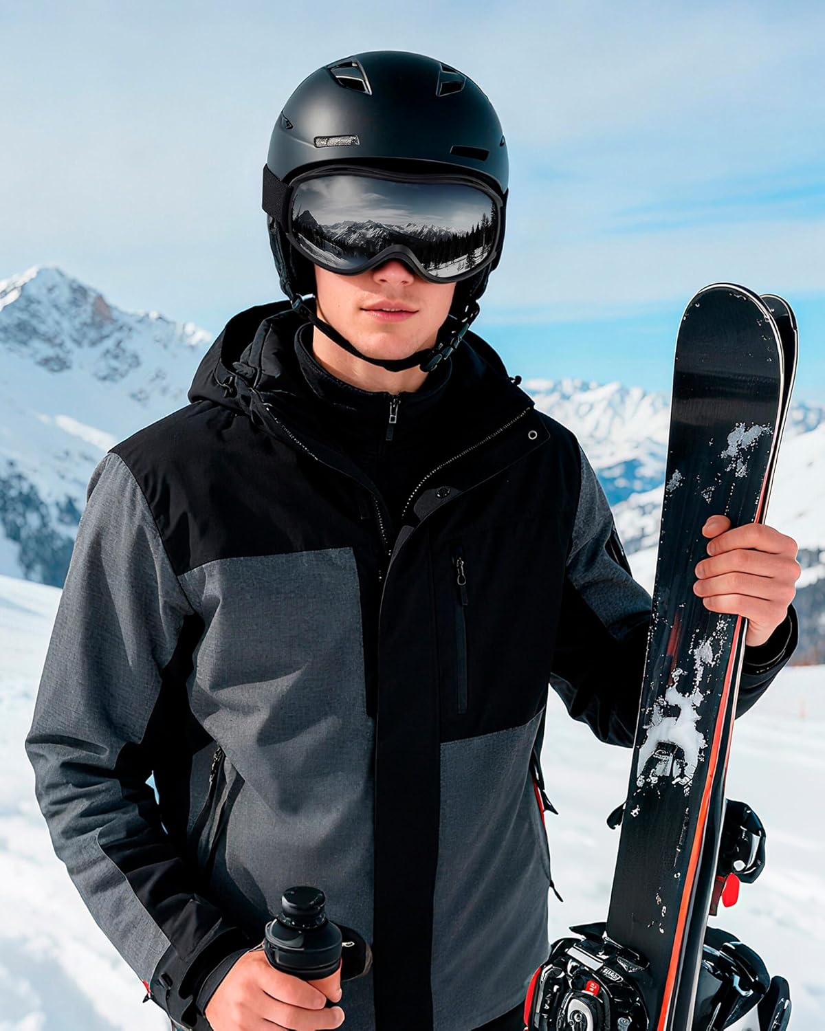 AVV Ski Goggles UV Protection, Anti-Fog Snowboard Snow Goggles OTG for Men Women Adults & Youths - Image 6