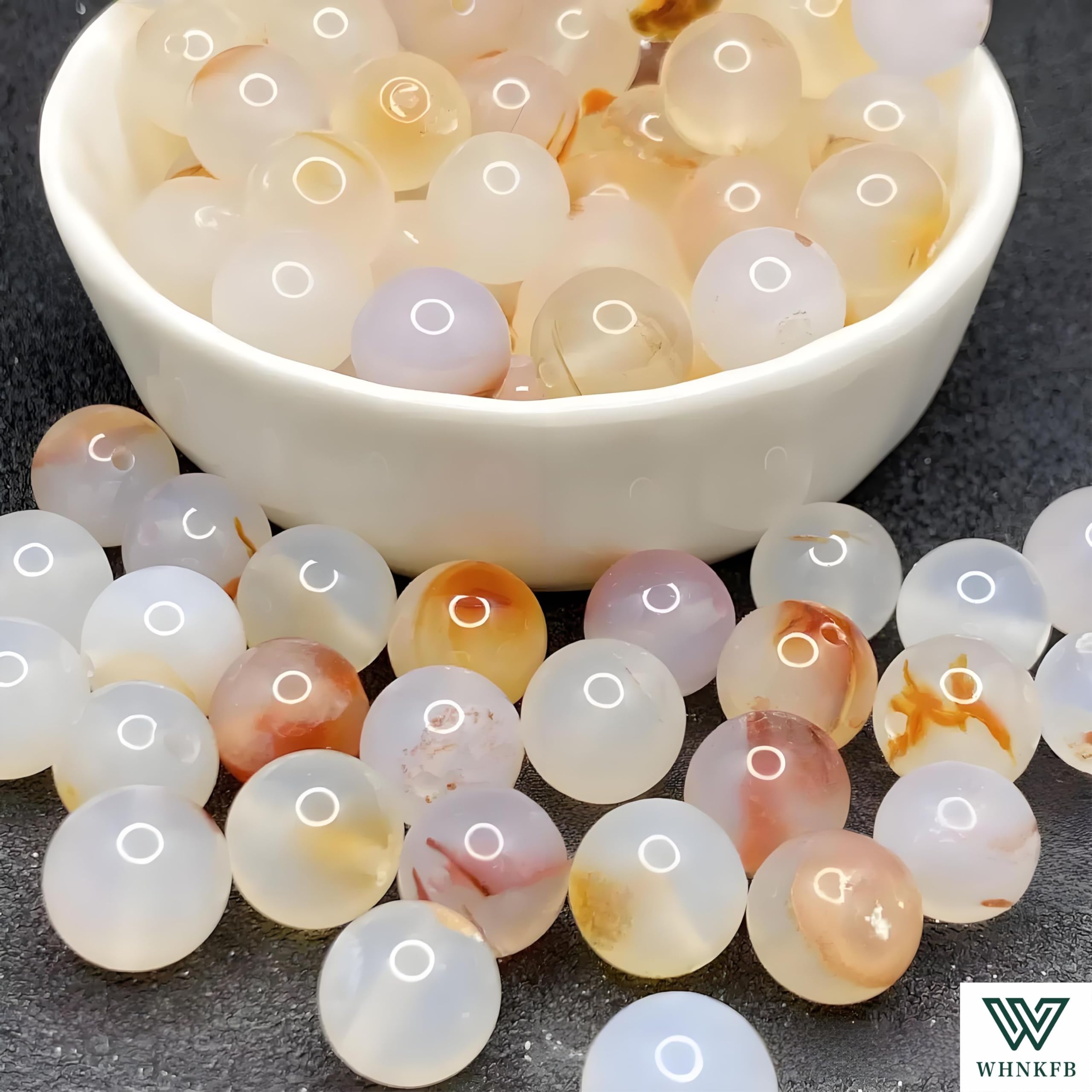 50 cuentas de ágata roja natural sin teñir de 10 mm, piedras preciosas sueltas de flor volcánica para hacer joyas, manualidades, cuentas artísticas de cristal a granel con cordón elástico