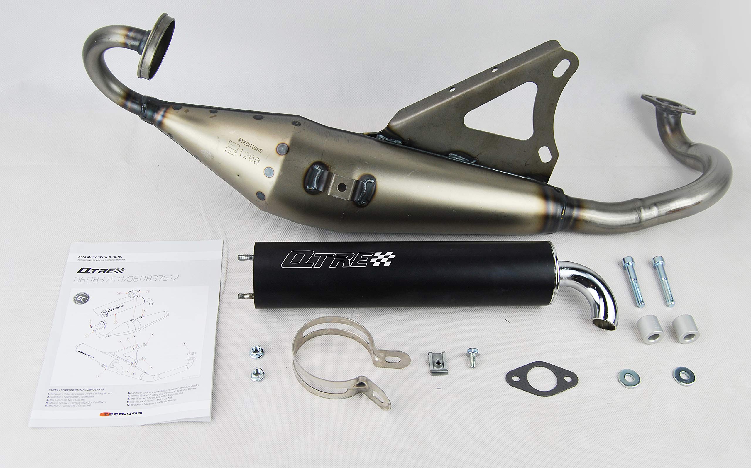 Tecnigas Q-TRE Auspuff kompatibel mit Yamaha Jog Aerox MBK Nitro