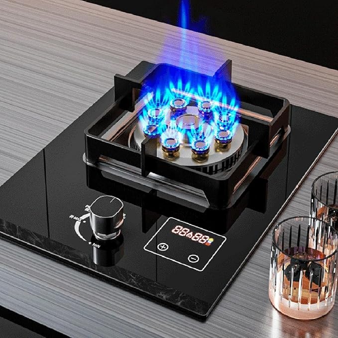 Estufa a Gas 1 Puesto Vidrio Templado Negro Empotrable/Mesa miniatura 2