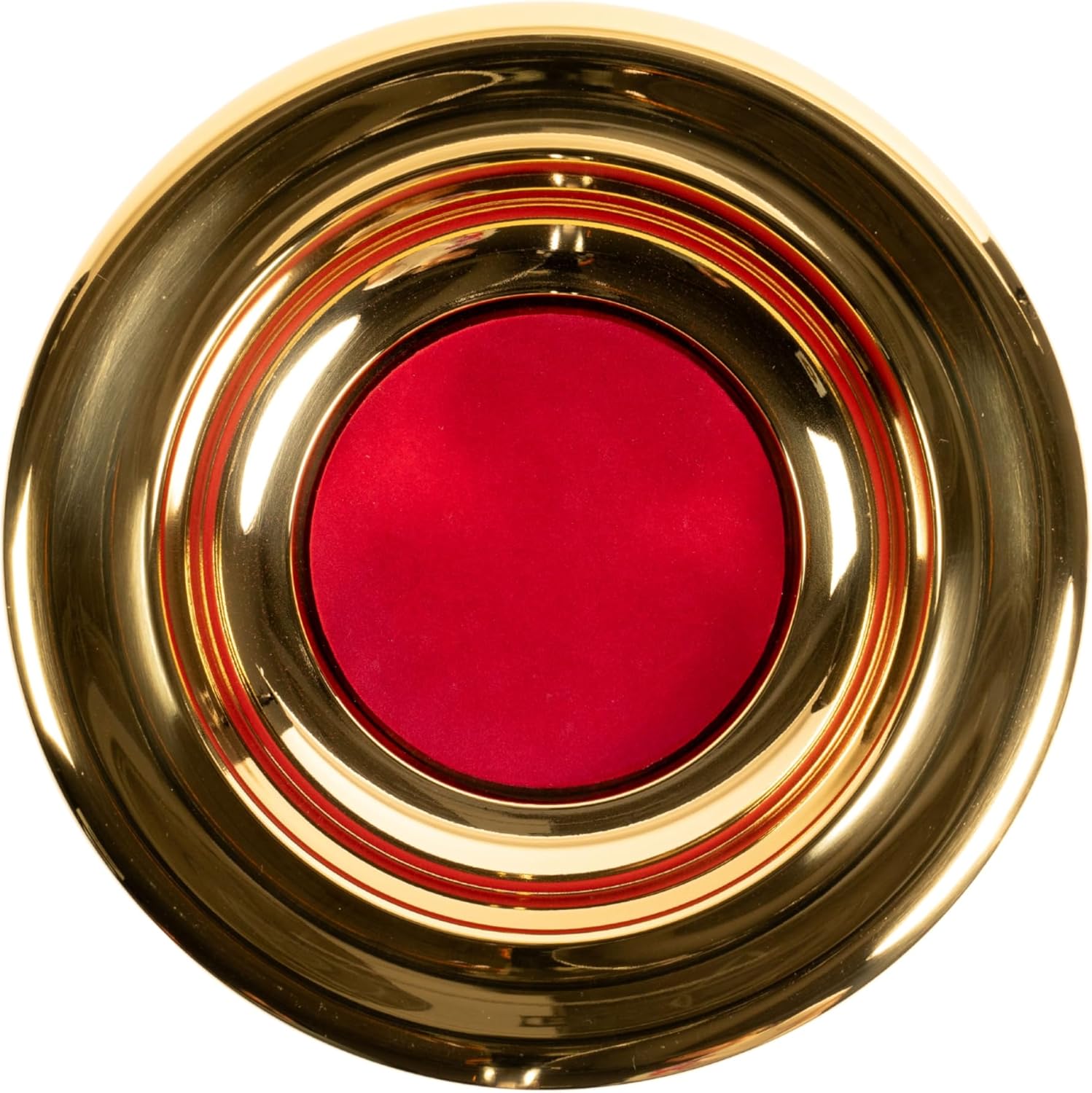 BROADMAN CHURCH SUPPLIES RemembranceWare Offering Plate, Brass with Red Felt