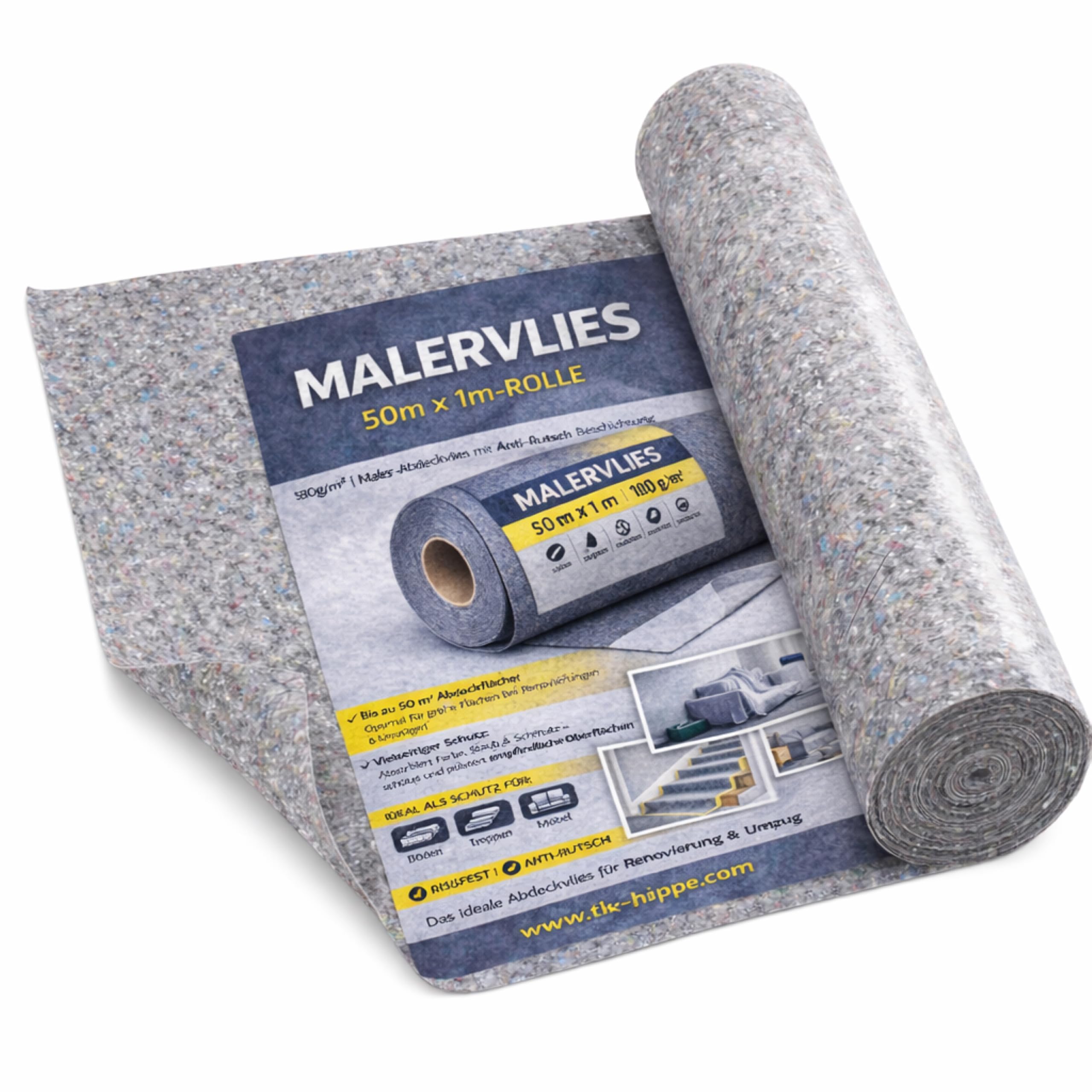 Rouleau de non-tissé de peintre 180g/m² bâche protection sol et escalier