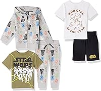 Vista 9 de Yaxa Essentials Disney Marvel Star Wars Conjuntos de ropa para niño y niño pequeño (anteriormente Spotted Zebra), paquete de 5
