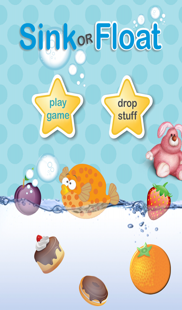 Sink or Float a game for toddlers to adults dropping objects in water