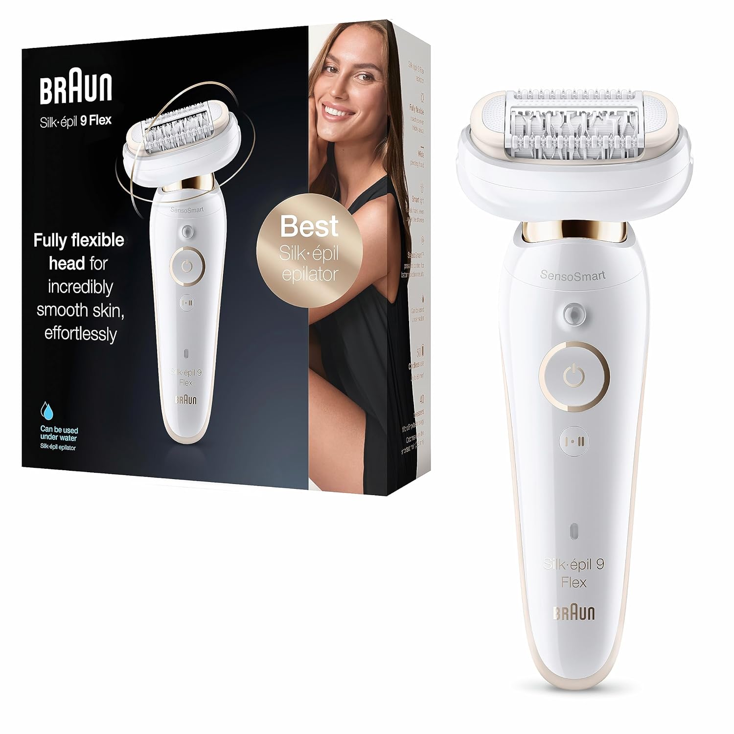 Braun Silképil 9 Flex 9001 Epilierer für Frauen mit flexiblem Kopf