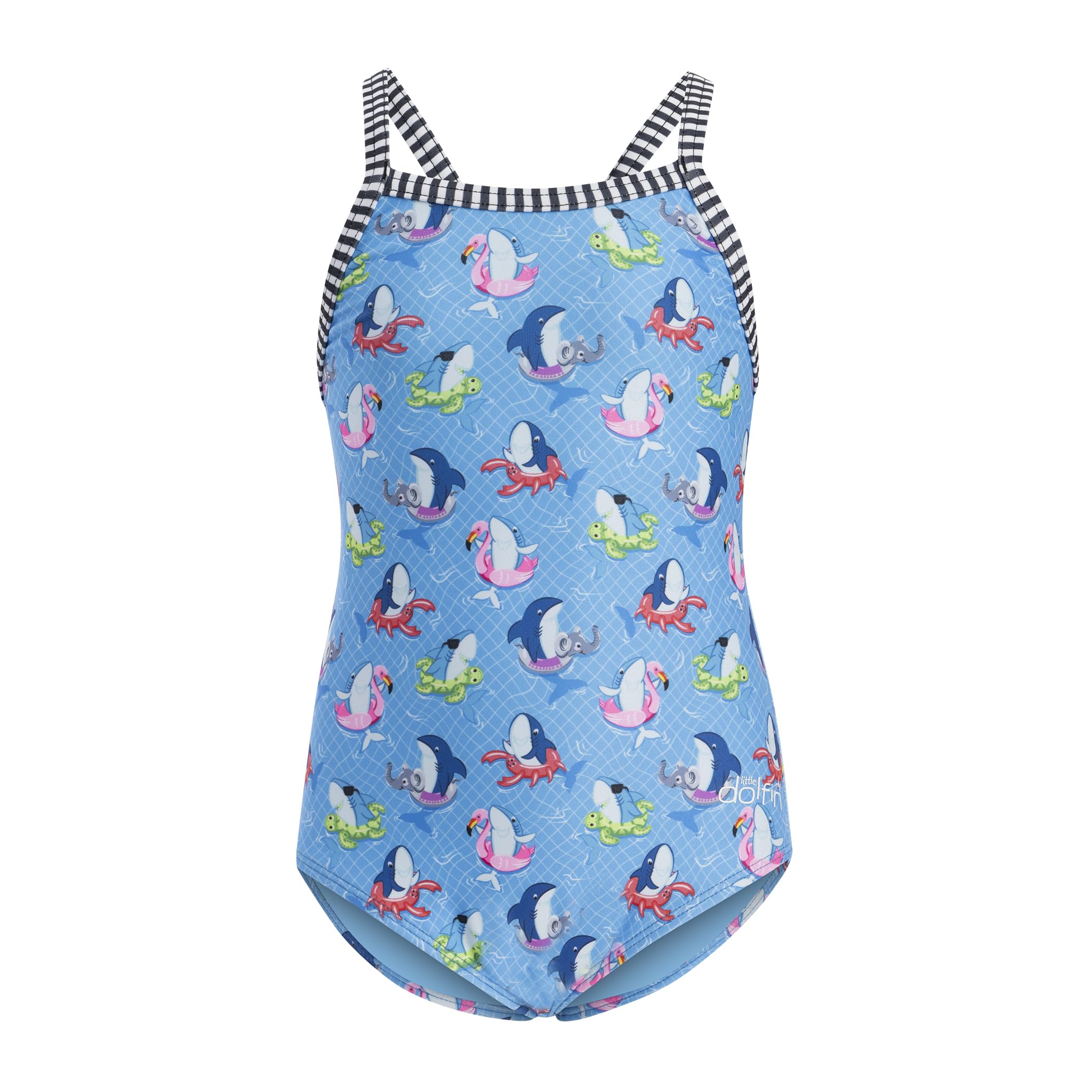 Dolfin Little Girls One Piece Swimsuit for Little Girls and Toddlers