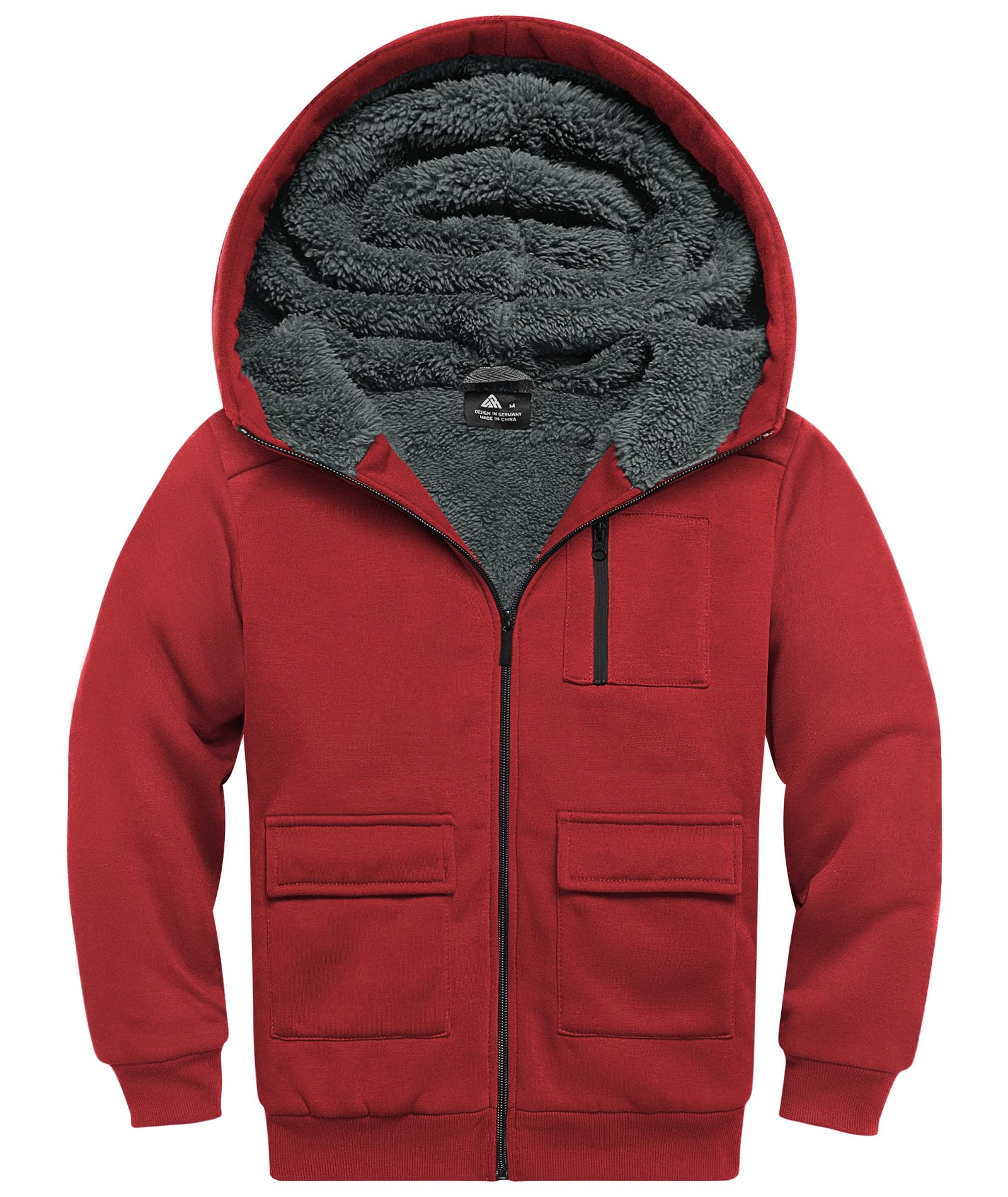 Boys Zip Up Hoodie Kid Hooded Jacket