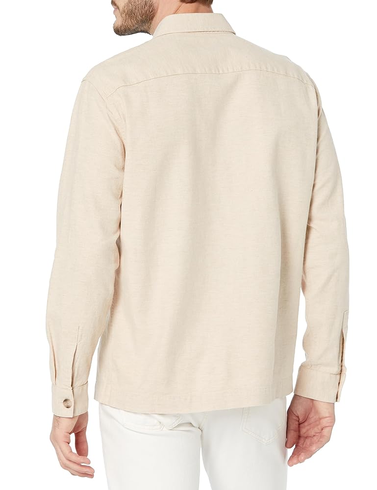 シャツ Vince Linen overshirt Amazon.com: Vince Mens Linen Melange Overshirt Shirt