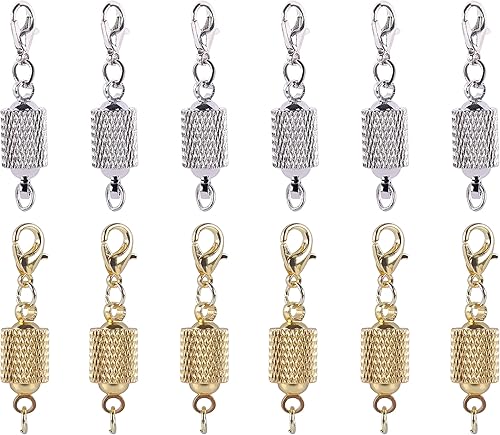 KONMAY 10 juegos de cierres magnéticos mixtos de rosca, cierres convertidores magnéticos de seguridad para fabricación de joyas