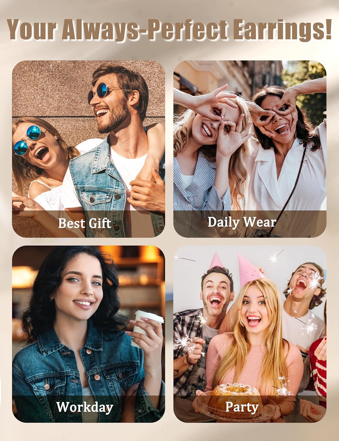 Kakonia Hypoallergenic Flat Back Earrings for Women Men Surgical Steel Earring for Sensitive Ears, 14K Gold Plated Stainless Steel Flatback Stud Hoop Cartilage Earring Stacks for Multiple Piercing - Image 7