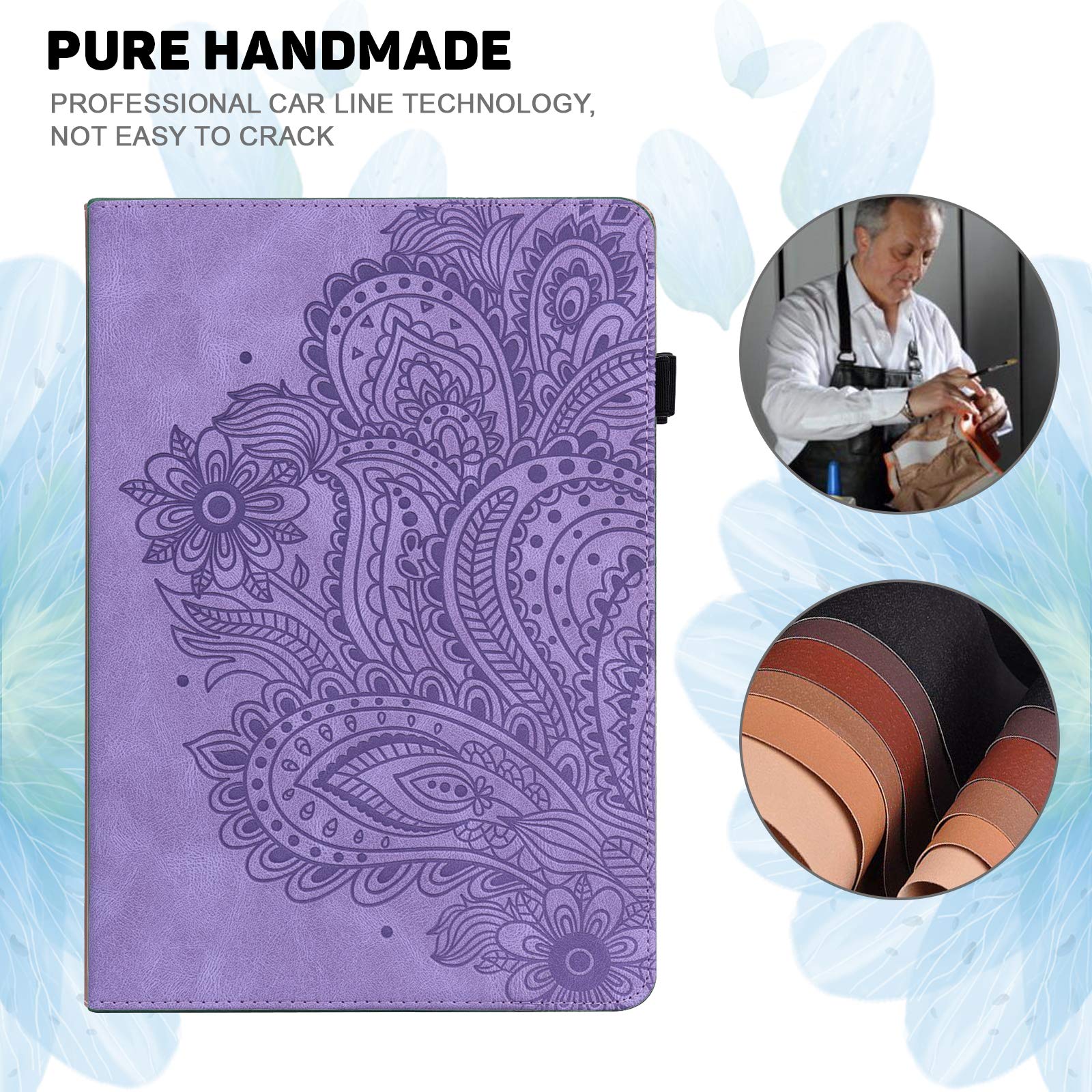 BOLELAW Étui pour Samsung Galaxy Tab A9 Plus 11" 2023 avec Stylo, Étui à Rabat en Cuir, Support Portefeuille, Porte-Stylo, Étui de Protection pour Tablette pour Galaxy Tab A9 Plus, Rouge