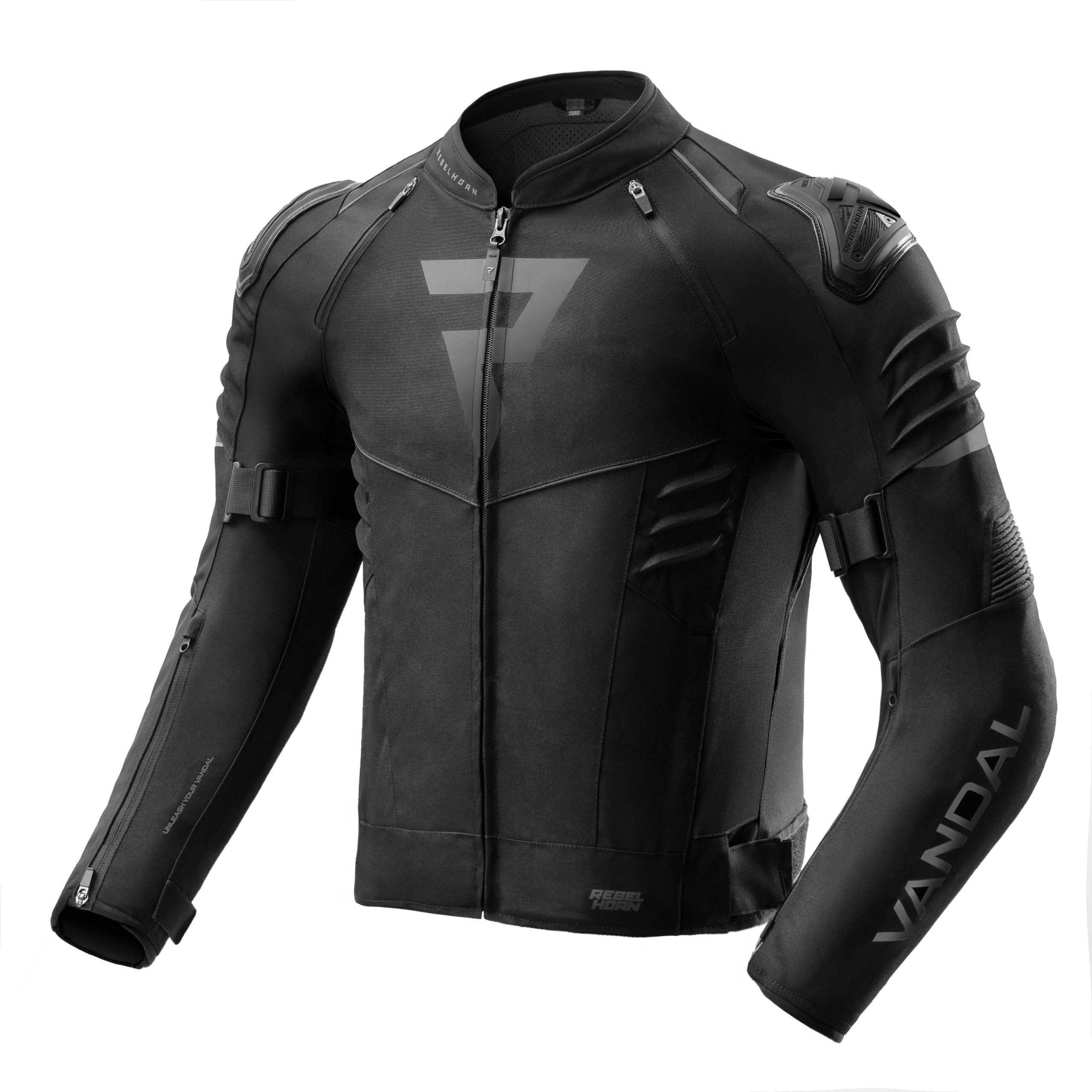 REBELHORN Vandal 2 Motorradjacke Herren | Textil | Membrana HydraShield PRO In&Out | Protektoren-Set Stufe 2 | Schulterschieber | Schutzstufe AA | Größen bis 7XL