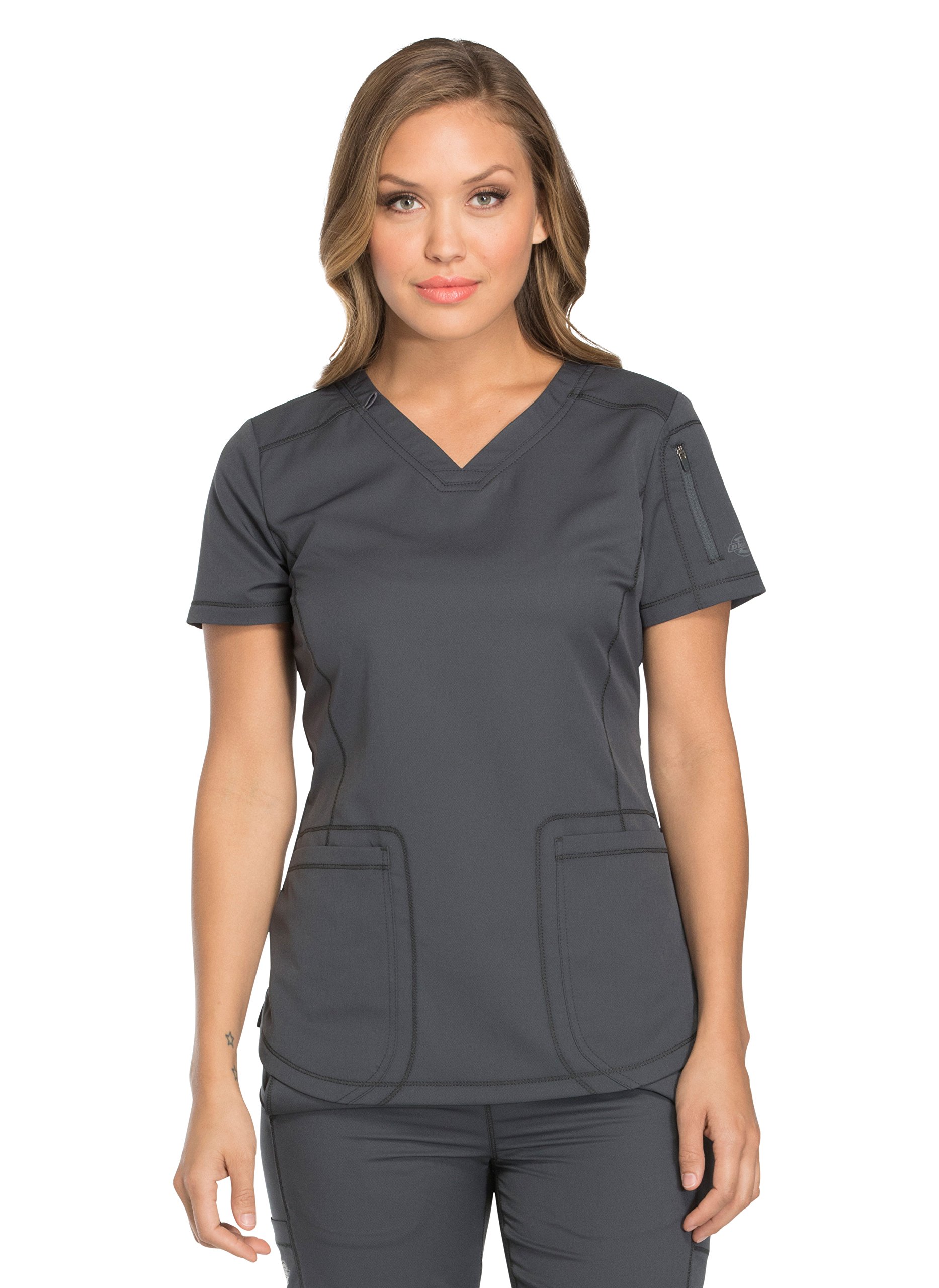 dickiesWomen's Mock Wrap Knit Panel Top