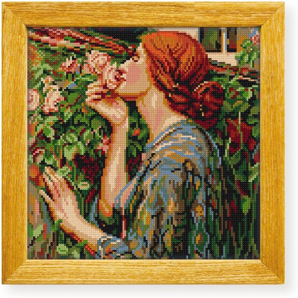 Awesome Pattern Studio The Soul of The Rose by John William Waterhouse DS2259, Diamond Painting Kit, Diamond Art Kits for Adults, Full Drill 5D Diamond Dots Kits. All Items Included.
