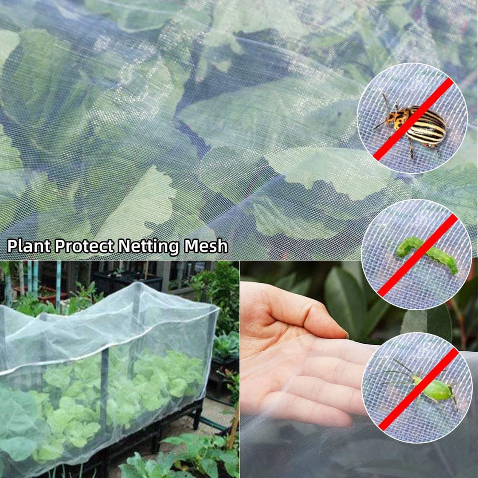 Reti Protettive da Giardino Rete Anti Insetti per Piante Maglia Fine Pianta da Frutto Protezione delle Colture Rete per Uccelli Zanzariera per Fiori,Colture e Serre(3x75m)