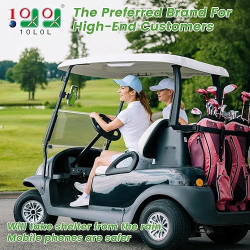 Miniatura 2 de 10L0L Soporte de teléfono para carrito de golf, soporte para iPhone para Yamaha EZGO TXT RXV Club Car con soporte de tubo cuadrado de 0.75 a 1.25
