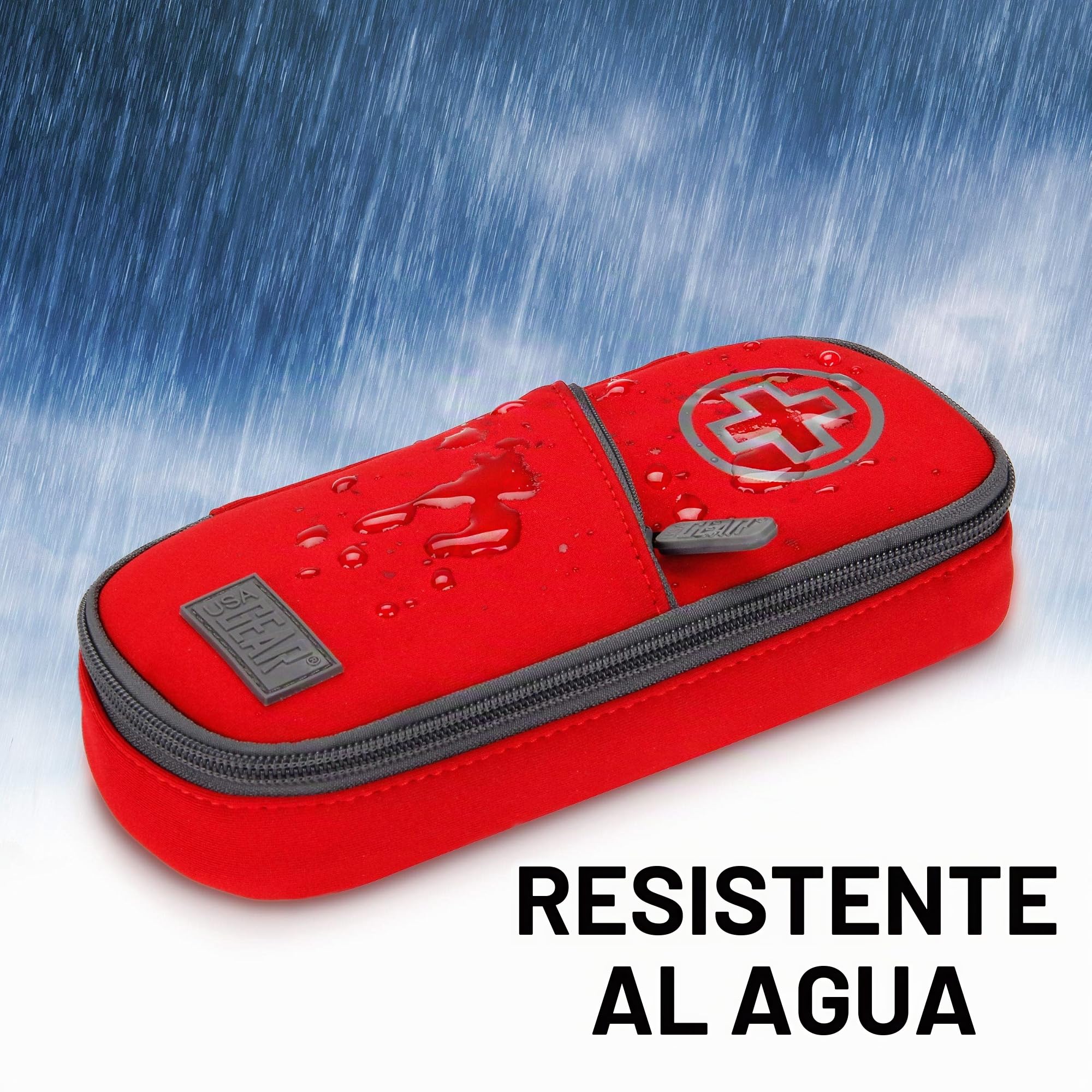 USA GEAR Bolsa para Diabéticos - Estuche de Viaje con Enfriador de Insulina con Interior Aislado Compatible con Agujas de Pluma de Insulina, Kit de Lanceta y más Suministros para Diabéticos - Rojo