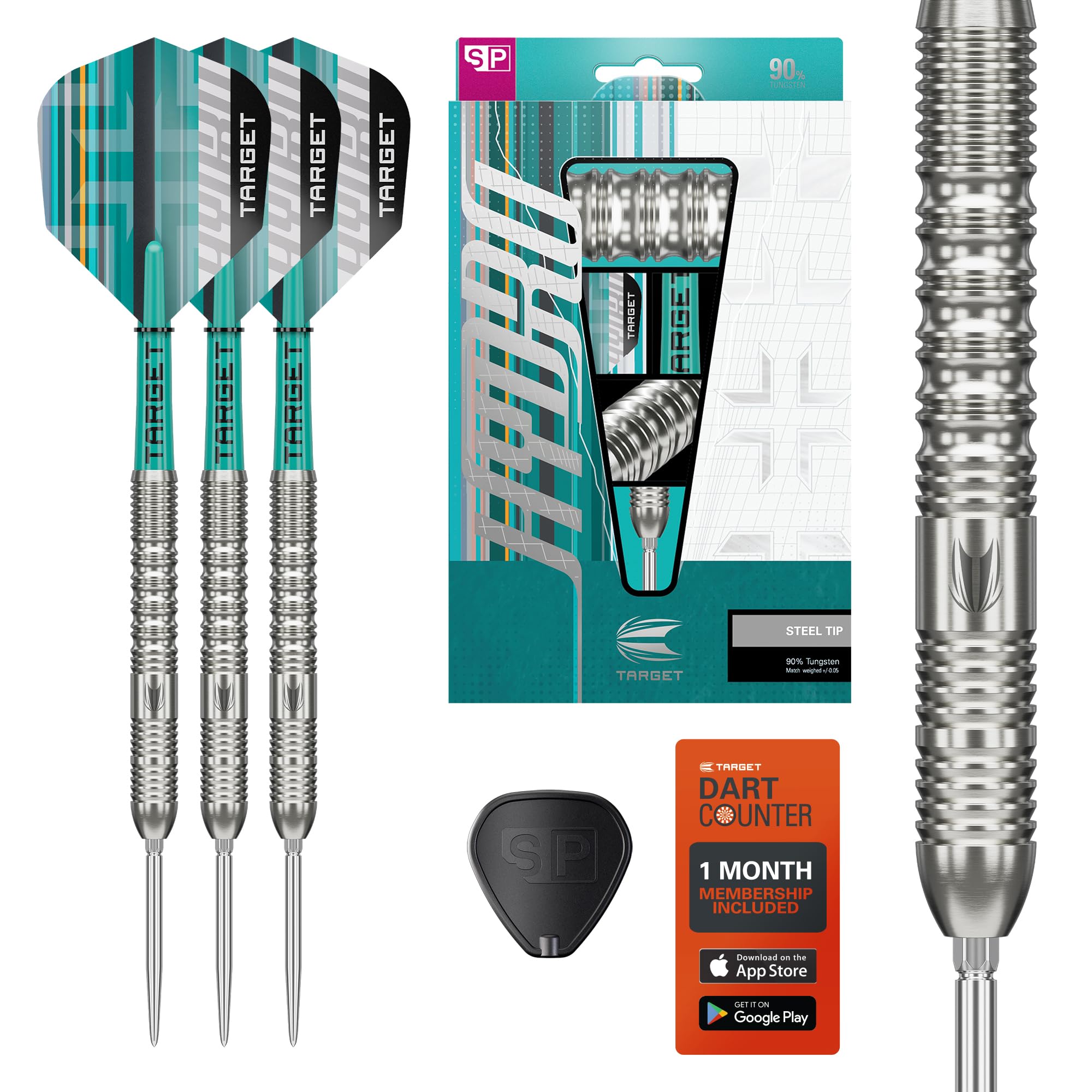 Target Darts Hydro Steel Tip Dart Set, 22G (Barrel 01) | 90