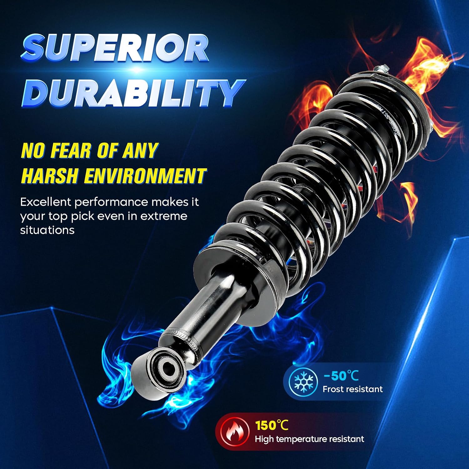 Front & Rear Strut Shock Assembly for Toyota Sequoia 4.7L 2001-2007, Replace 171348 37240, 4PCS