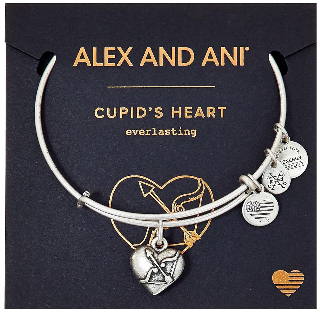 【Alex and Ani】蝶のダブルストレッチブレスレット Amazon.com: Alex and Ani Cupid's Heart II Rafaelian Silver
