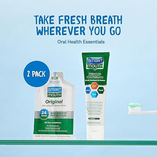 Miniatura 3 de SmartMouth Enjuague bucal activado original y pasta de dientes de iones de zinc prémium