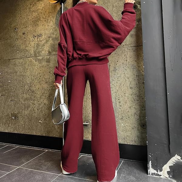 amropi Chándal de Mujer Chaqueta Sudadera con Cremallera y Pantalón Deporte Conjunto - 2