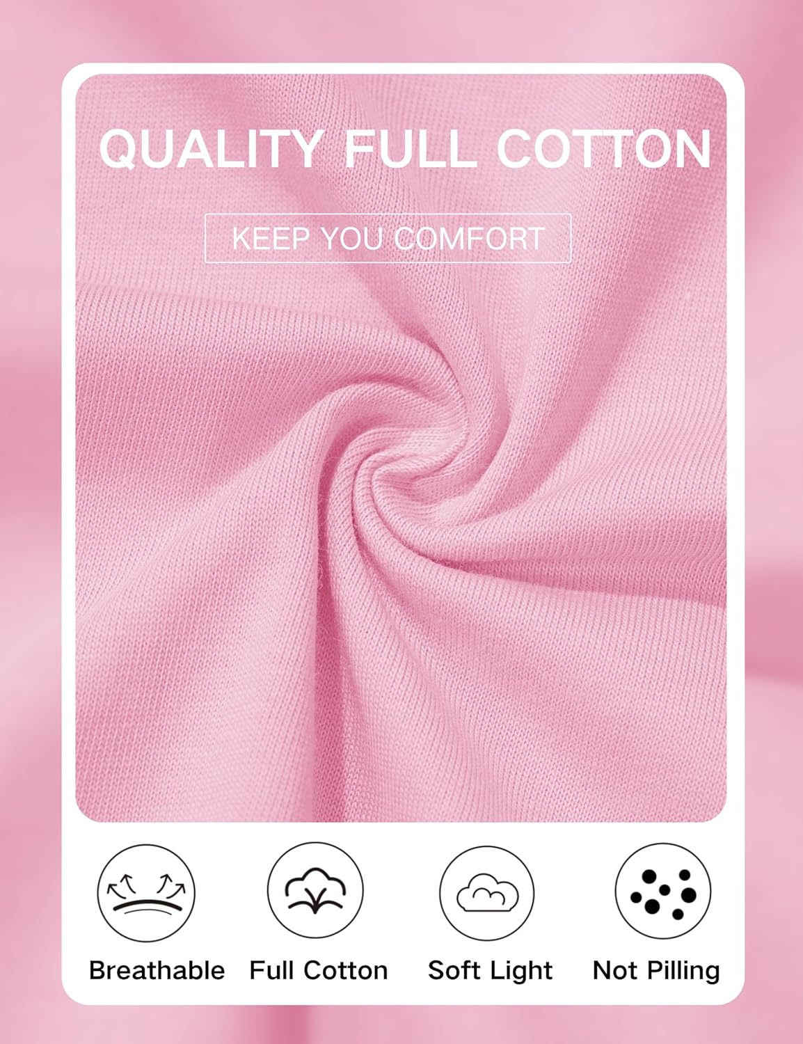 YUCOLEN Women's Cotton Long Sleeve Shirts Crewneck Cotton Basic T-Shirt Solid Color Soft Comfy Casual Tops Tees for Women - Image 7