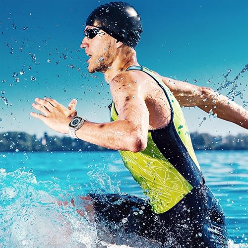 Vista 73 de Paquete de 2 correas deportivas oceánicas compatibles con Apple Watch Band Ultra 2/Ultra SE Series 9/8/7/6/5/4/3/2/1, correas de silicona para Abyss