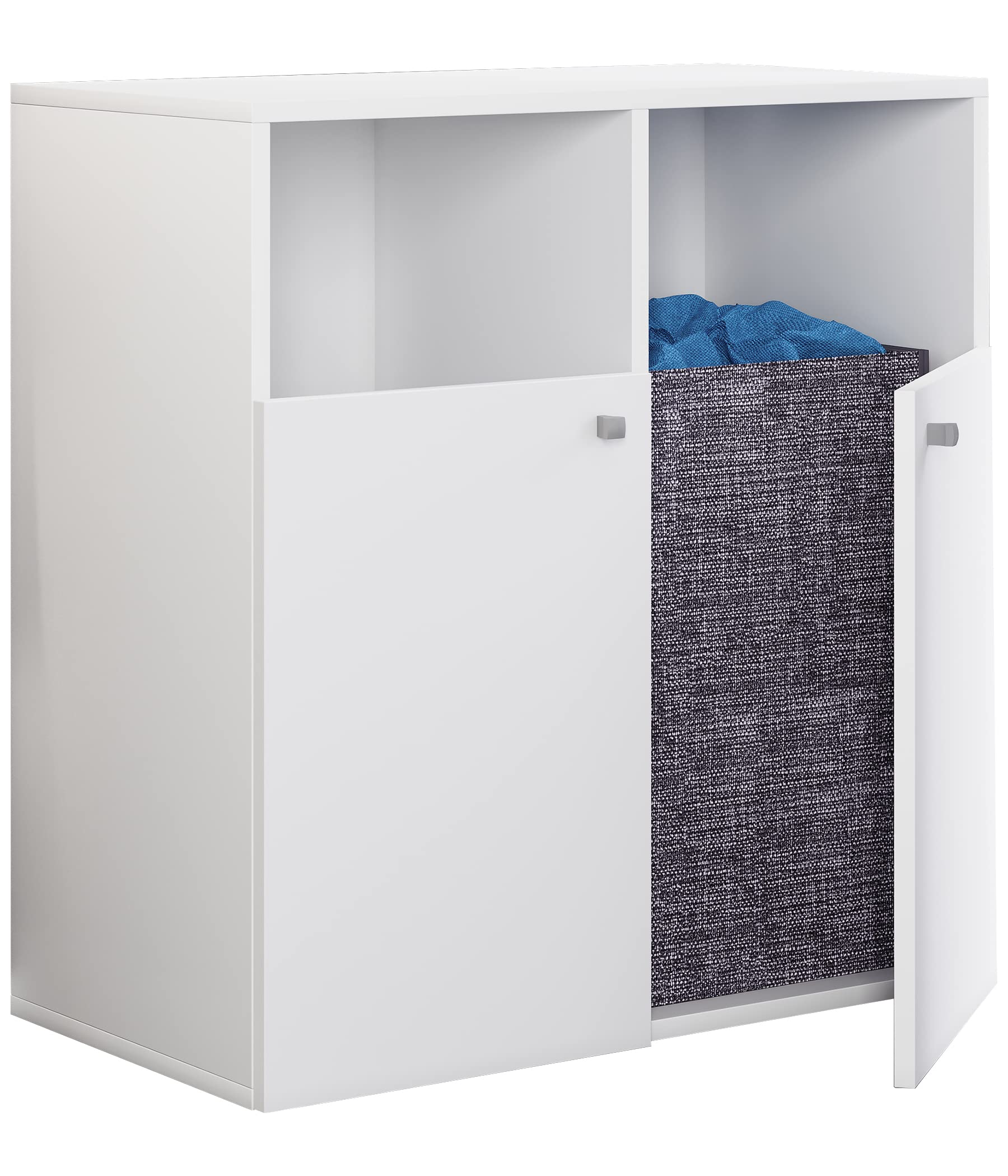 VCM Holz Wäscheschrank/Wäschetruhe – Dreso L 2f, H 74 x B 80 x T 39 cm
