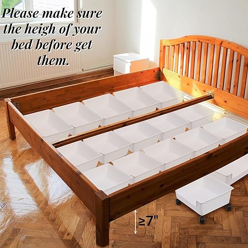 Miniatura 3 de Paquete de 3 contenedores de almacenamiento debajo de la cama, contenedores de almacenamiento de juguetes debajo de la cama con ruedas, organización