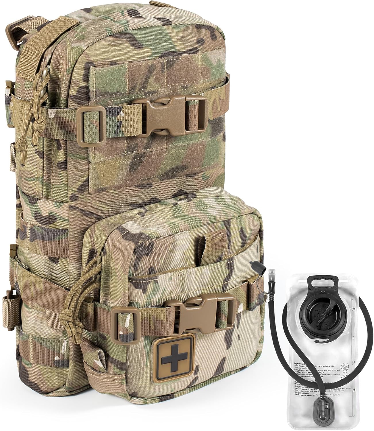 Tactical Small MOLLE Hydration Pack Outdoor Water Bladder Carrier Pack for Vest Backpack