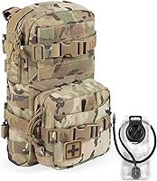 Vista 15 de Mochila Táctica Pequeña Molle para Hidratación al Aire Libre, Portador de Bolsa de Agua para Chaleco y Mochila
