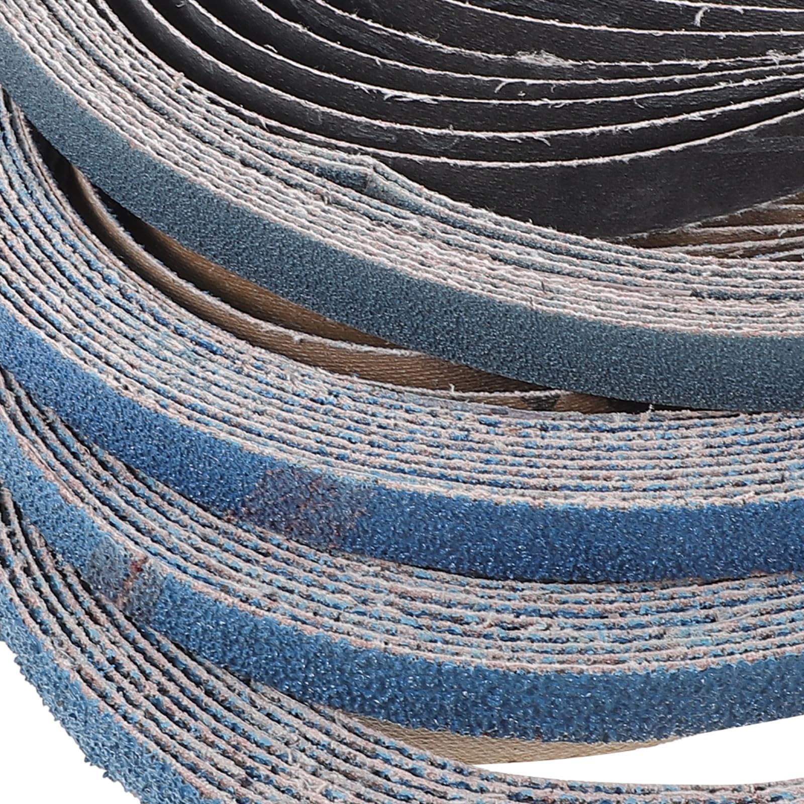 jojofuny Bandas de Lija de Grano 40 para Lijadora de Metal y Madera, 40 Piezas de Cinturones Abrasivos de Tela y Corindón para Uso Industrial y Reparación Automotriz