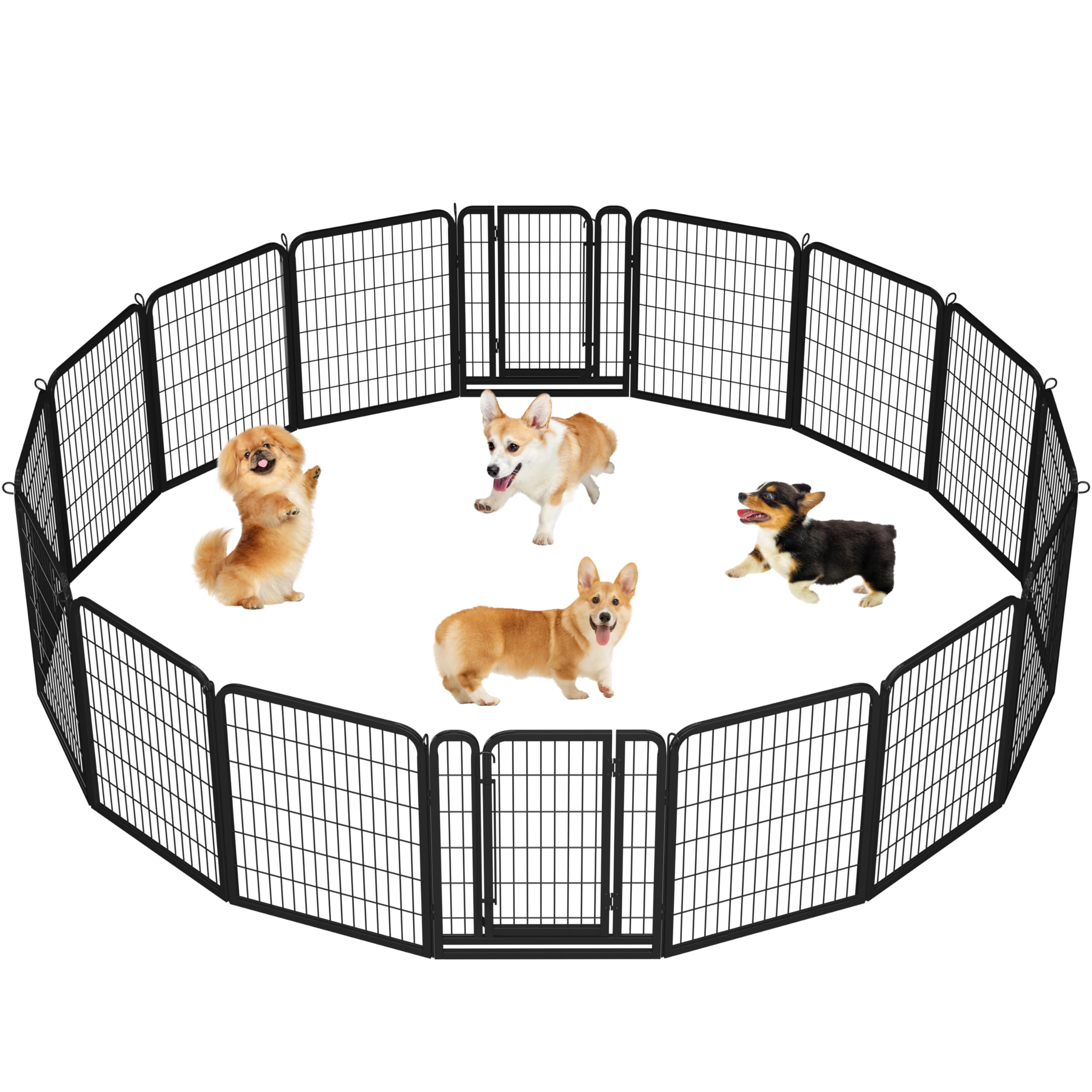 costoffs Foldable Heavy Duty Dog Whelping Pen Outdoor/Indoor for Yard/RV/Camping Suitable for Puppy/Cat/Rabbit/Pig/Small Medium Large Animals (80 cm H, 16 Panels)