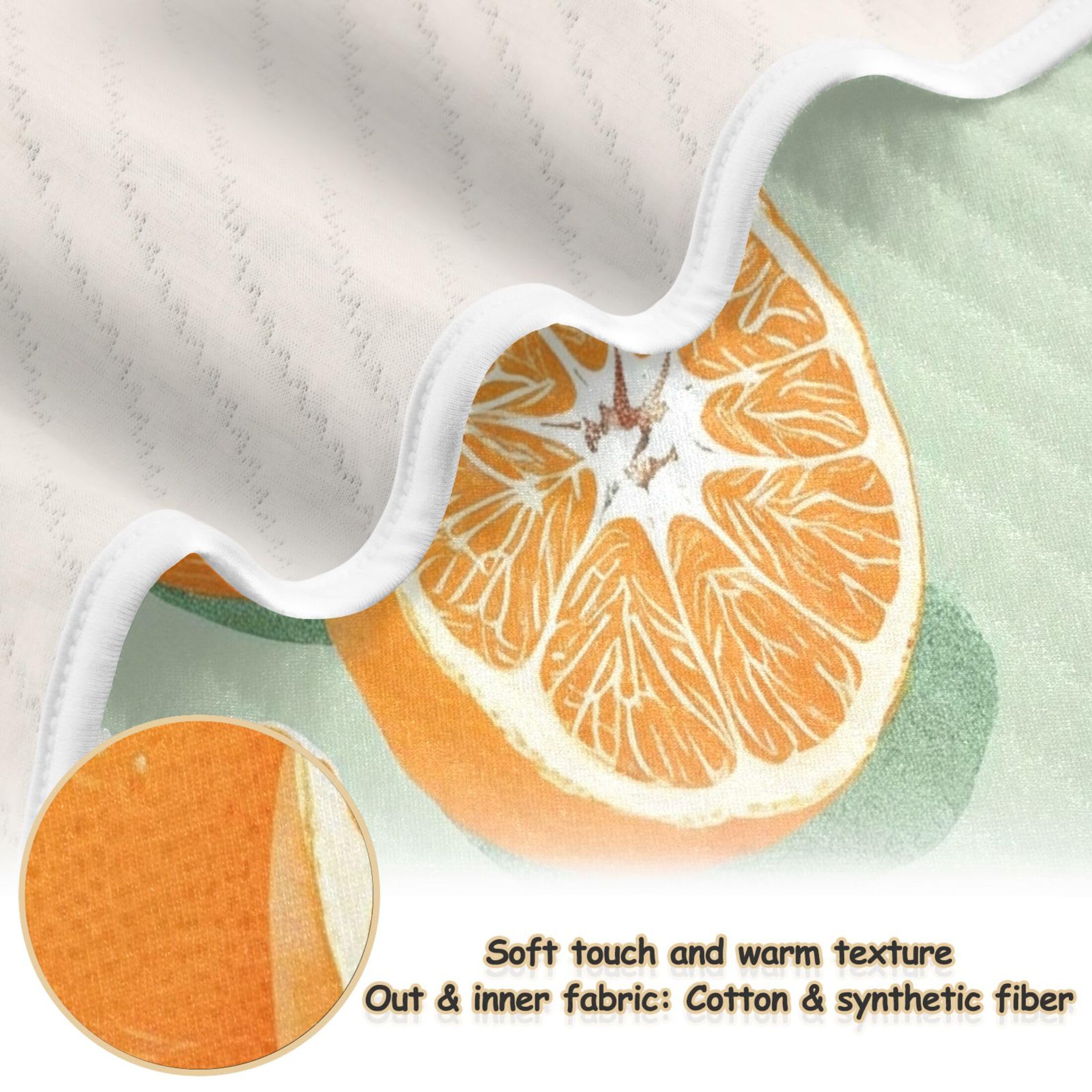 Burbuja Orange Baby Blanket for Boys Girls, Nursery Soft Warm Swaddling Receiving Baby Blankets, 30x40 in Toddler Blanket
