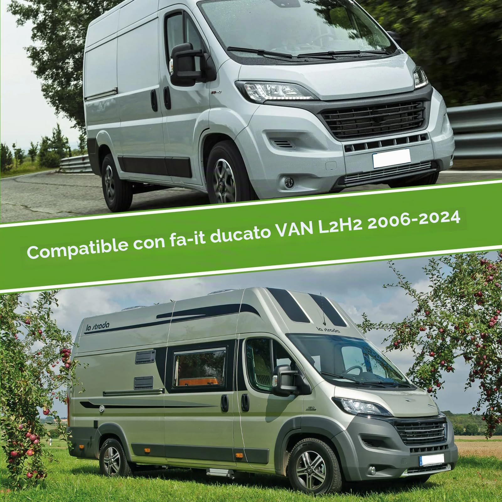 Funda completa para Fiat Ducato de 6 capas, protección contra granizo, impermeable, para todo tipo de clima, con tira reflectante y bolsa de almacenamiento para Fiat Ducato (2,05 x 6 x 2,5 m)
