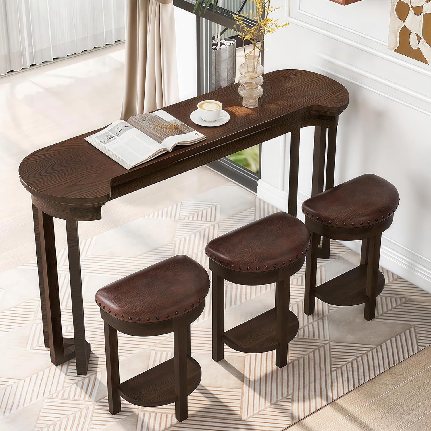 LKTART Bar Table and Chairs Set Pcs, Modern Retro Zambia Ubuy