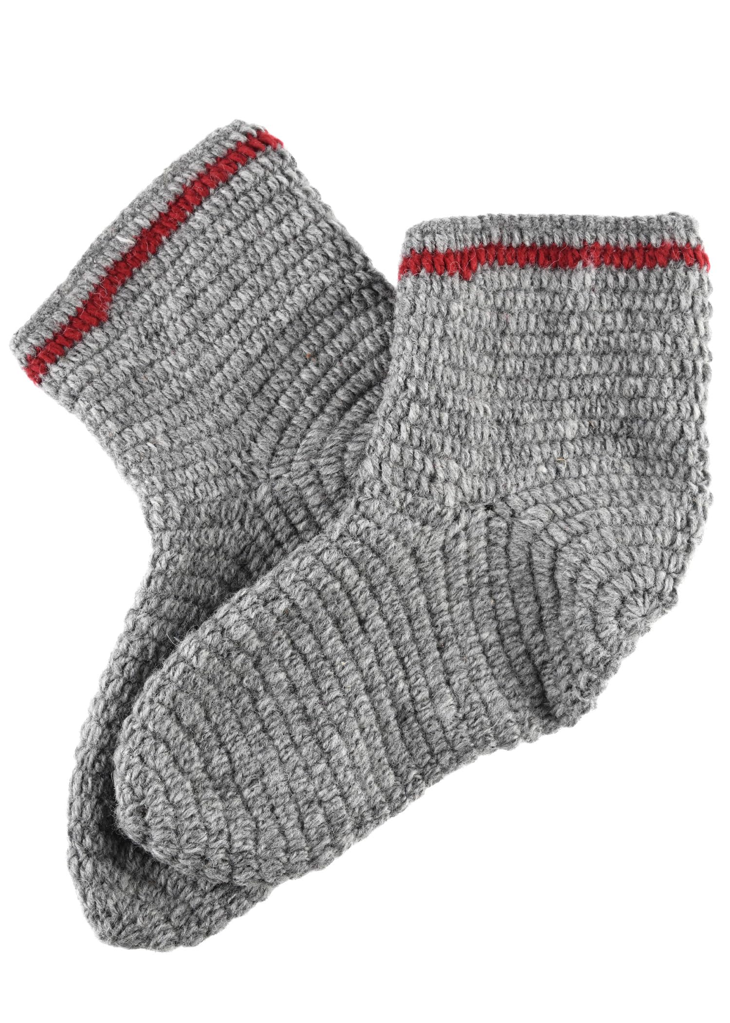 Ulfberth Gehäkelte Wollsocken, Wikinger Socken | Mittelalterliche Fußwärmer, für den Altag, Reenactment, LARP, Historische Darstellungen & Fantasy Cosplay