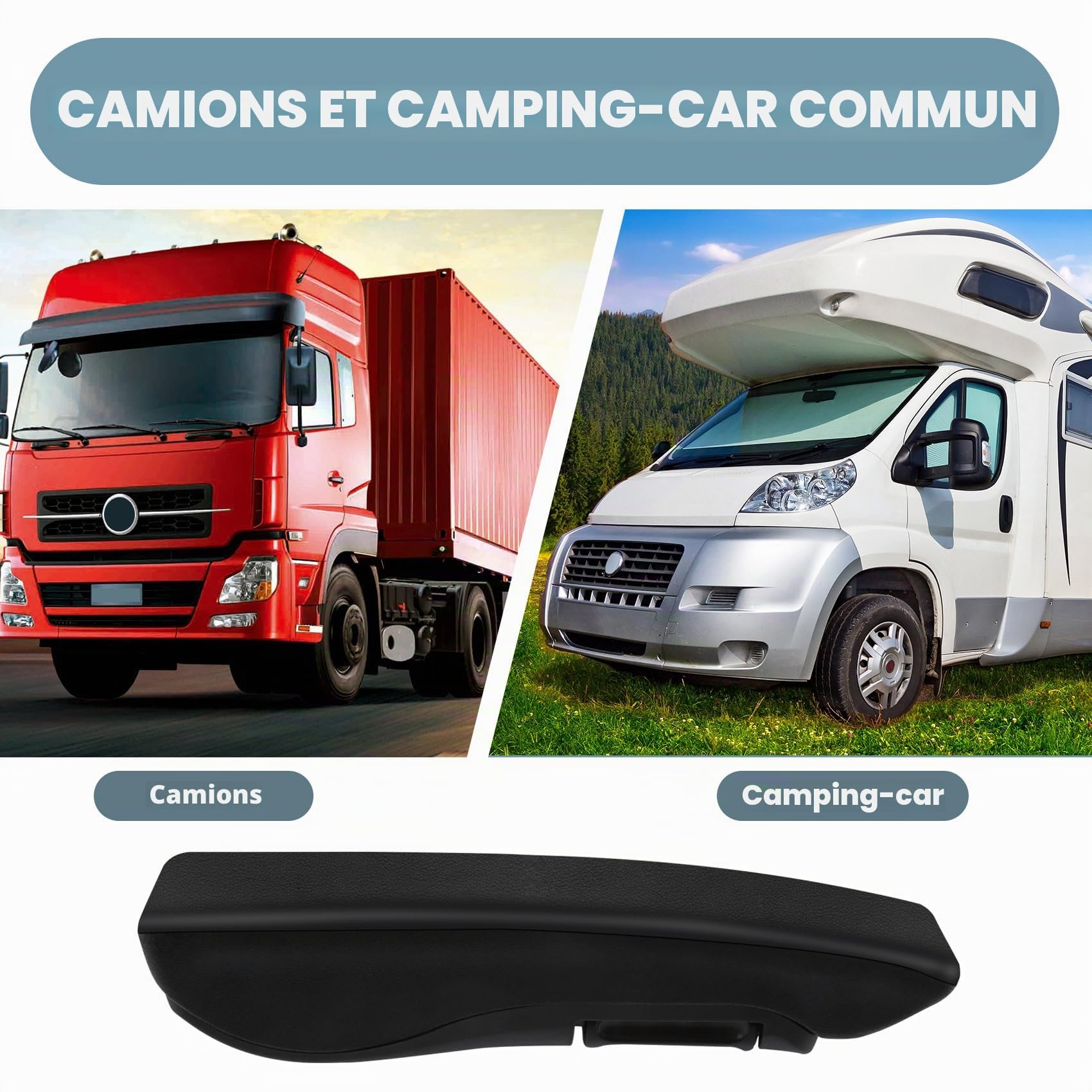 Accoudoir universel réglable pour siège de voiture pour camping-car, camionnette, bateau, pièces auto (droite)