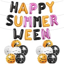 Summerween Party Decorations Balloons Banner, Hot Ghoul Summer Decoration