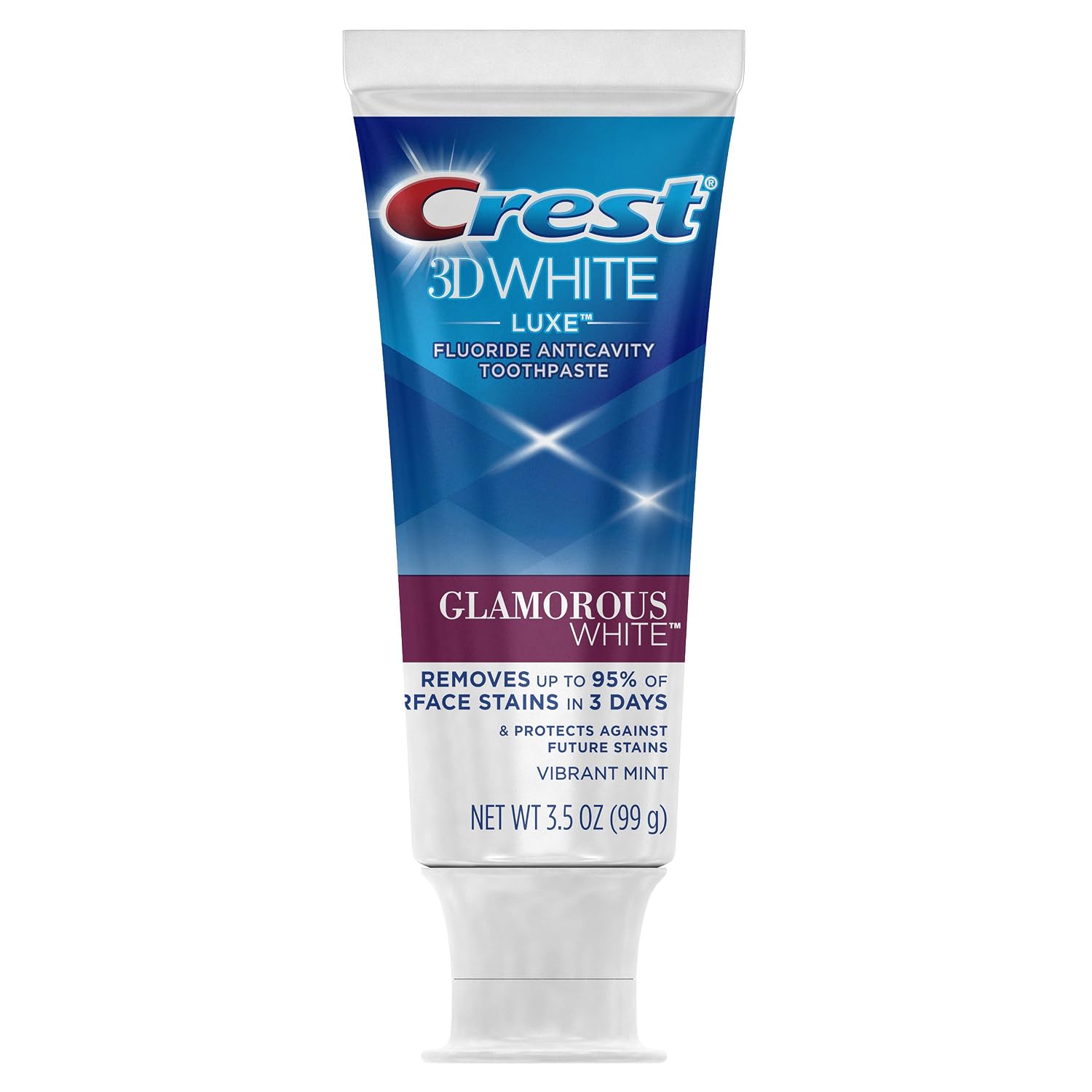 Crest Twin Pack 3D White Luxe Glamorous White Toothpaste, 3.5 Ounce (Pack of 2)