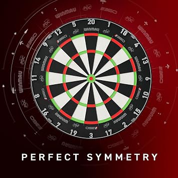 WINMAU Blade 360 Dartboard Triple Core Carbon with Full Rotation System for Maximum Durability & Scoring Precision, Self-Healing Sisal, Rota-Lock Setup
