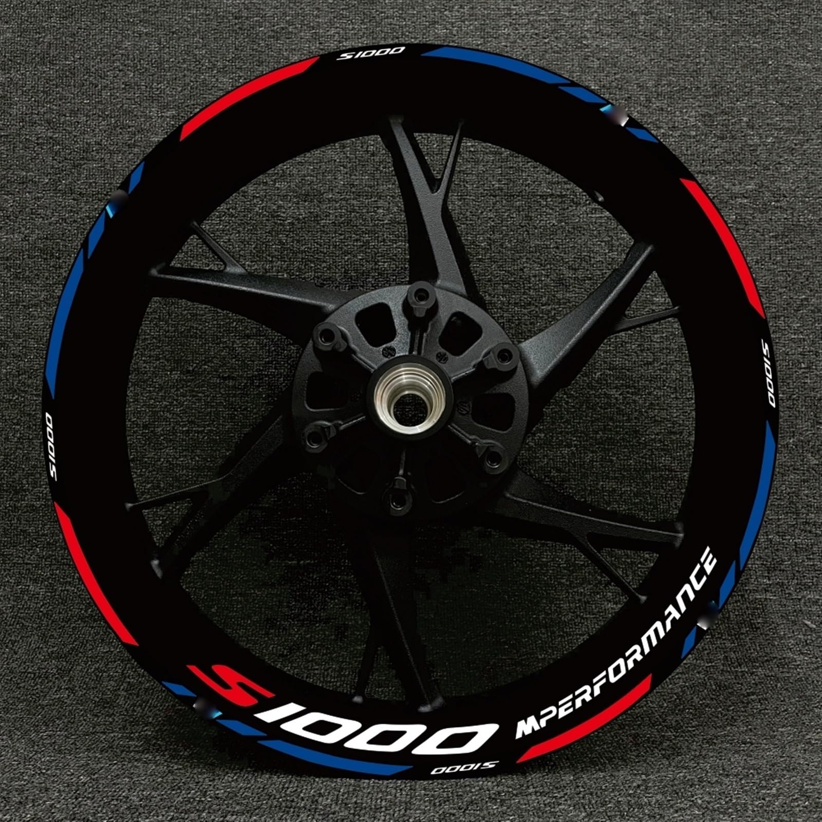 Motorcycle Reflective Wheel Rim Stripe Decal for BMW S1000XR S1000R 1000RR Sticker Front Rear Full Set Decorative(Color25)