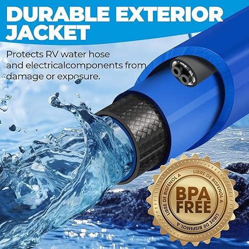 Miniatura 8 de – Manguera de agua calefactada para caravana con protección anticongelante hasta -45 °F y apta para agua potable, útil para ganado y agricultura,