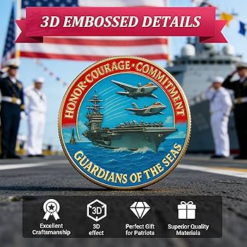 Amazon.com: Navy 250th Anniversary Coin US 250th Commemorative